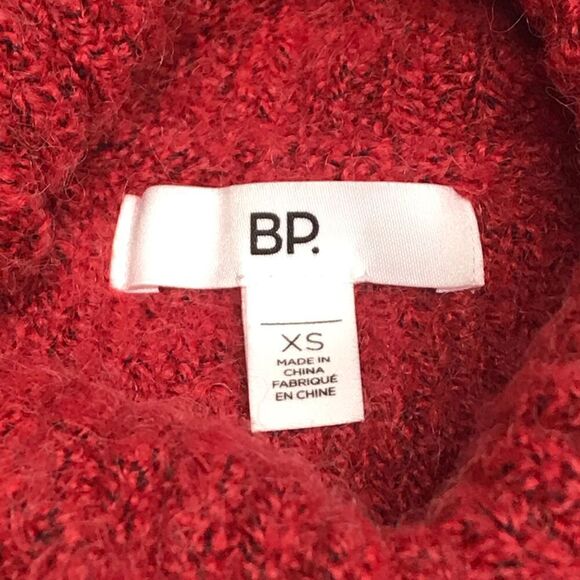 BP. Candy Red Cable Knit Turtleneck Sweater N0448 - Picture 4 of 8